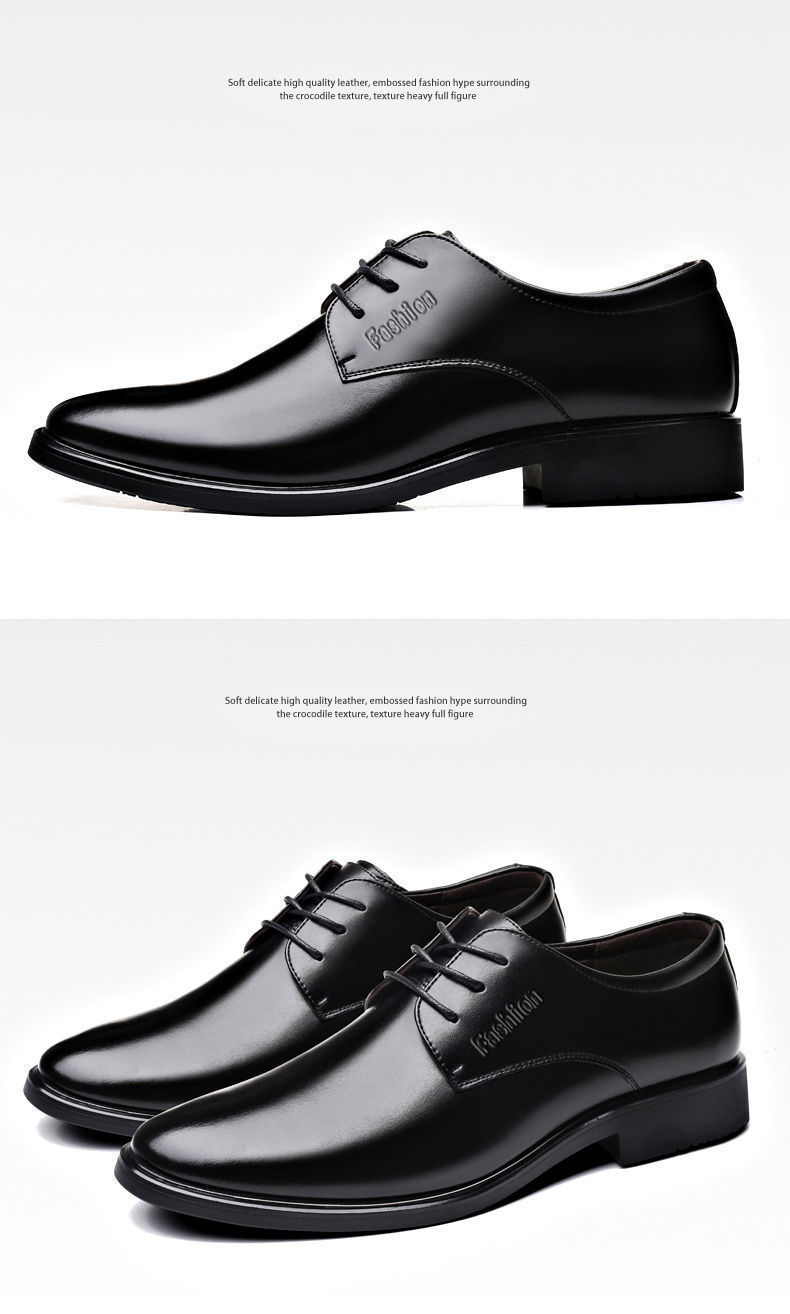 Wybrane nowe, eleganckie męskie buty biznesowe w stylu brytyjskim, z podwyższeniem, na co dzień, skórzane, modne, proste, wszechstronne buty ze szpicem_voghion.com