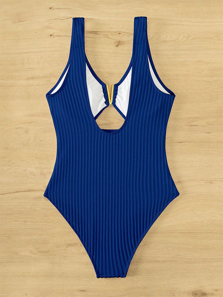 Maillot de bain conservateur pour femme - Ensemble bikini taille haute uni avec cache-ventre (maillots de bain d'été européens et américains pour la plage et les sources chaudes)_voghion.com