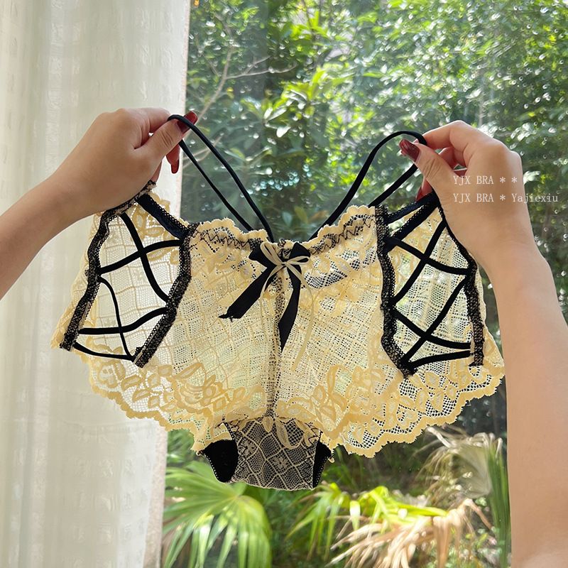 LuvBox Delicious Sweetheart* Mutandine estive in pizzo, in rete femminile, con spalline sottili incrociate, alla moda, traspiranti, da donna_voghion.com