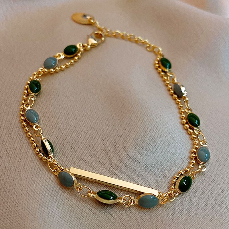 French Double Layer Women's Instagram Folding New Chinese Ancient Style Bracelet_voghion.com