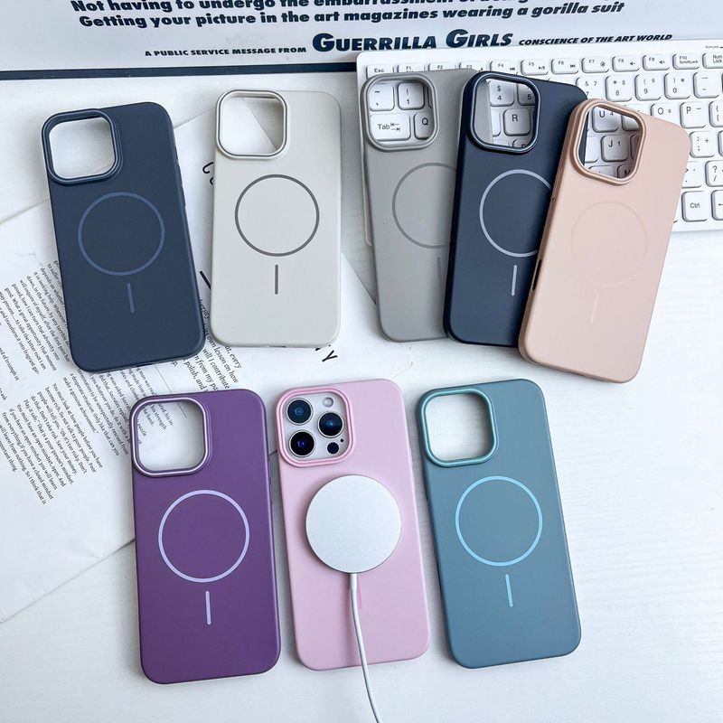 Adatto per 16 Promax Custodia magnetica per telefono 15 Texture della pelle opaca 14 Copertura anti-caduta con foro grande 13_voghion.com