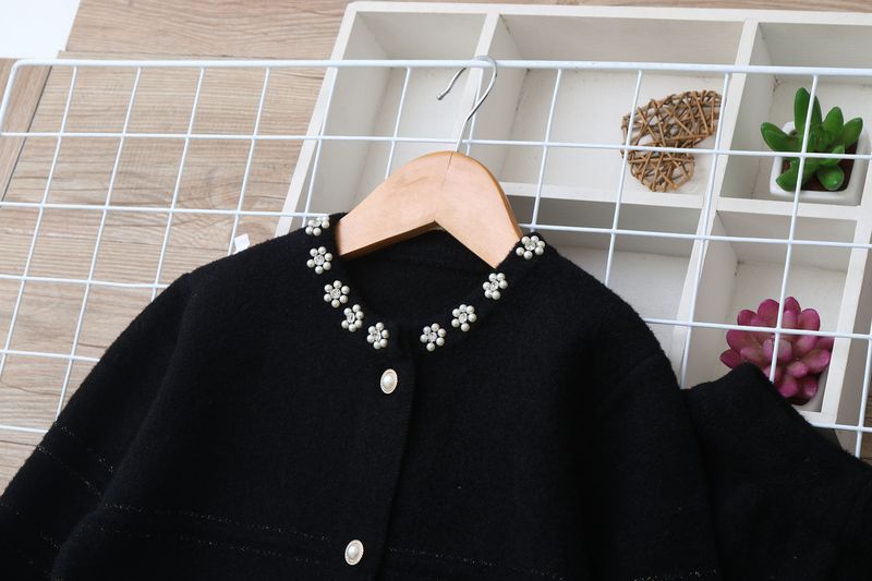 Mother & Kids Knit Sweater And Pants Set - Soft Long Sleeve Two-Piece Outfit For Toddler Little Girls Elegant Letter Print Comfortable Polyester Blend_voghion.com