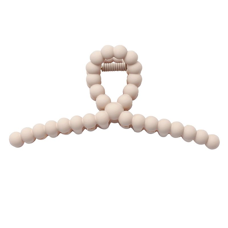 Autumn/Winter Brown Cross Pearl Claw Clip - Simple Large Back-of-Head Updo Clip - Premium Shark Clip_voghion.com