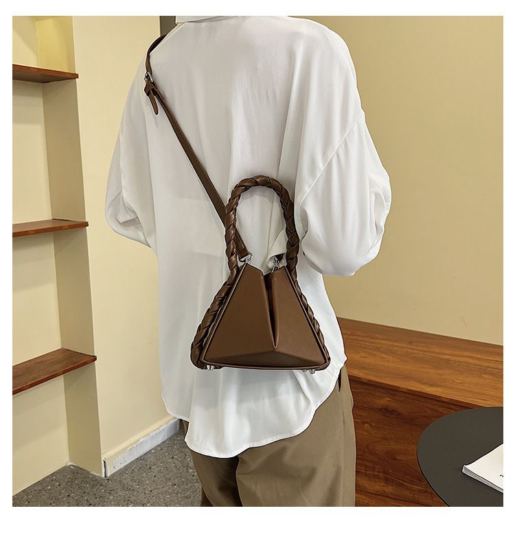 Nuova borsa a tracolla da donna personalizzata, borsa a tracolla tinta unita, borsa a triangolo irregolare, borsa pieghevole, per tutti i giorni e per strada_voghion.com