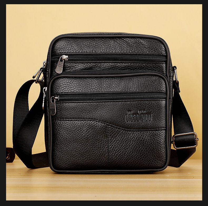 2024 Men's temperament business bag, large capacity cowhide bag, genuine leather shoulder bag, men's vertical men's bag, high-end crossbody bag_voghion.com