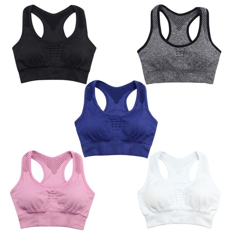 SUPERFLOWER Reggiseno Fiess da donna con scollo a U senza anello in acciaio Canottiera intima traspirante cava antiurto Taglie forti_voghion.com