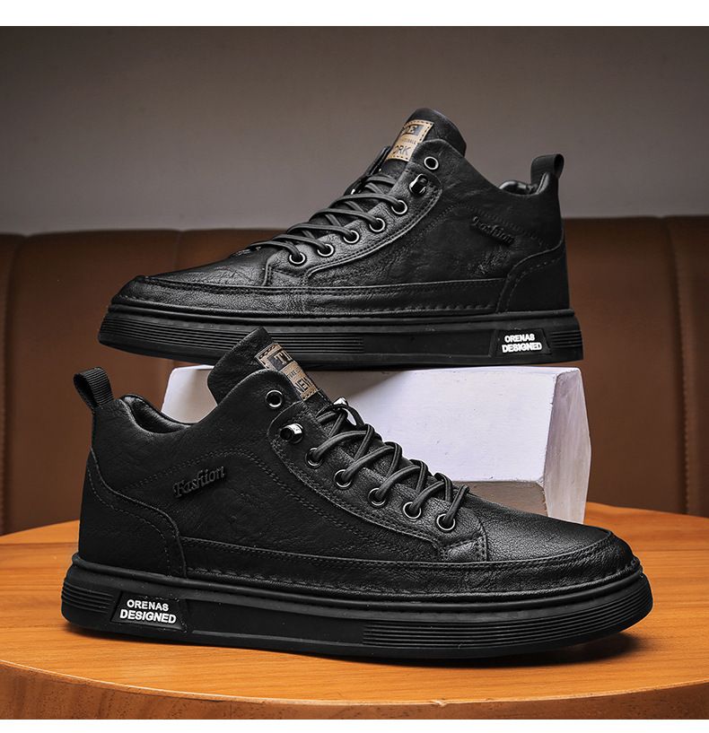 Martin Boots Herrenschuhe, hohe Retro-Lederschuhe im britischen Stil, Werkzeugstiefel, Ein-Pedal-Boardschuhe_voghion.com