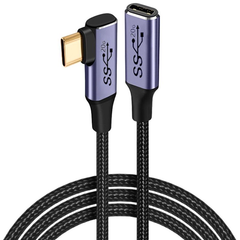 Câble USB 3.2 Gen 2 Type-C 20 Gbit/s pour charge rapide, compatible avec ordinateur portable et téléphone portable_voghion.com