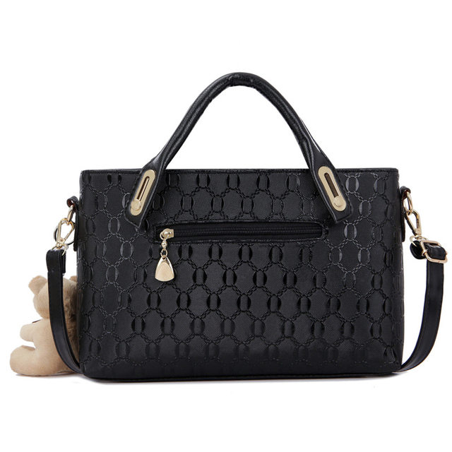 4 pezzi/set set di borse da donna elegante borsa a tracolla in pelle PU moda borse da donna con pochette a tracolla in tinta unita selvaggia_voghion.com