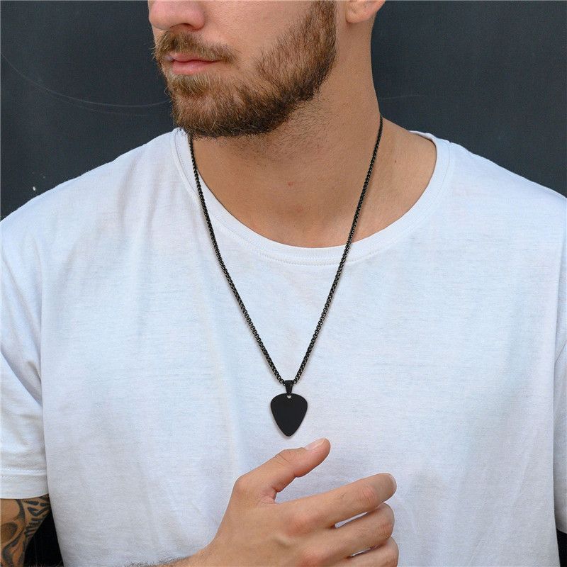 2025 New Arrivals New LetAPI men's pendant, vintage stainless steel guitar necklace_voghion.com