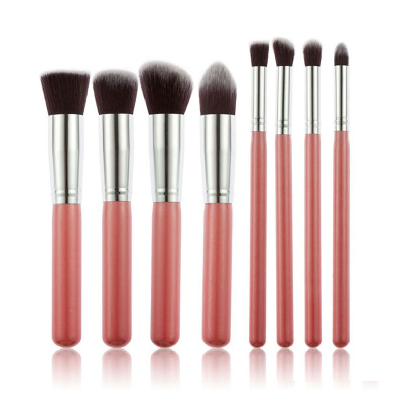 8-teiliges Make-up-Pinsel-Set, schwarzer Griff, goldene Röhre, silberne Röhre, schwarzer Griff, Set, heißer Verkauf in Europa und Amerika, 6 Farben, hergestellt von GUJHUI_voghion.com