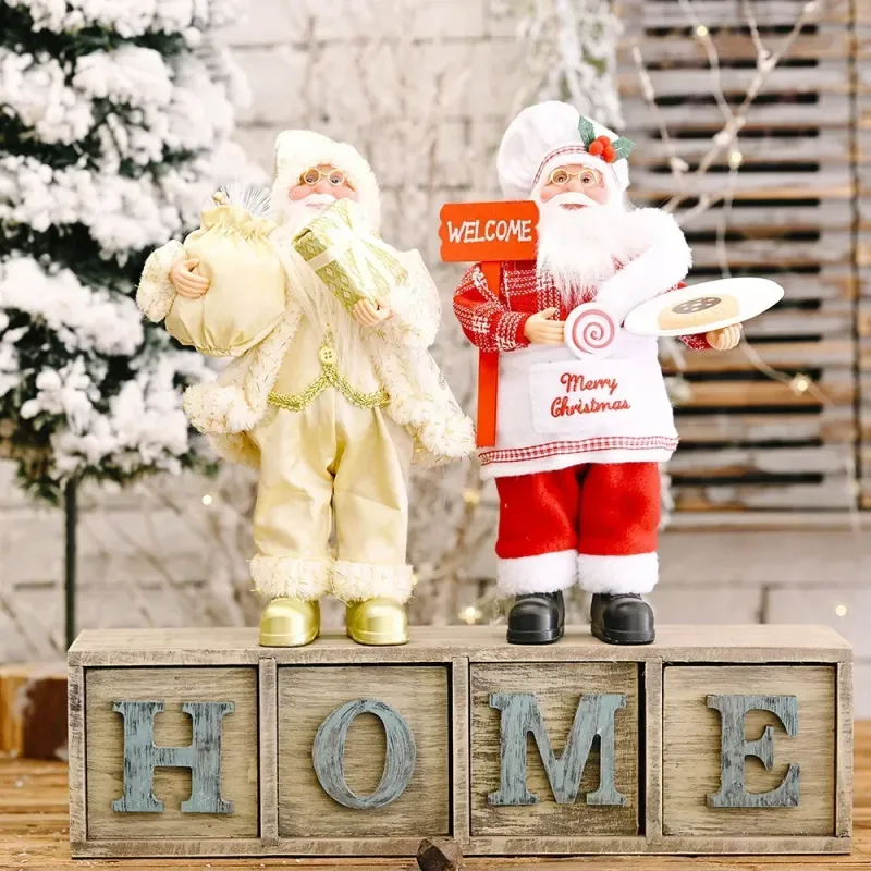1 ~ 4 STÜCKE 2025 Weihnachtsdekoration Für Zuhause Weihnachtsmann Puppe 30 cm Navidad Party Decor Weihnachtsschmuck Neujahrsgeschenk_voghion.com
