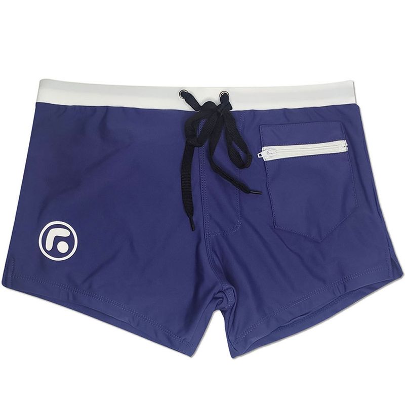 UXH Boxer Masculino Moderno, Justo, com Bolso Frontal, Secagem Rápida, em Nylon, Calção de Banho para Homens_voghion.com