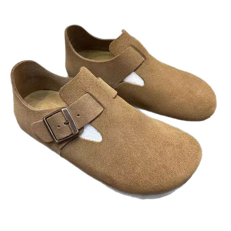 Clogs Slip-On Loafers Lazy Soft Sole Genuine Leather Full Coverage New Shoes Unisex New Trendy Style_voghion.com