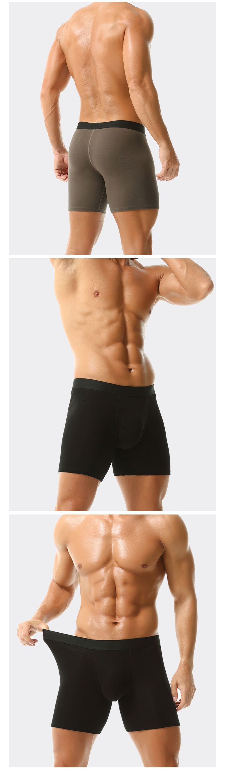 Breathable Cotton Boxer Briefs For Men - Anti-Bacterial, Comfortable & Seamless Underwear For Daily Wear_voghion.com