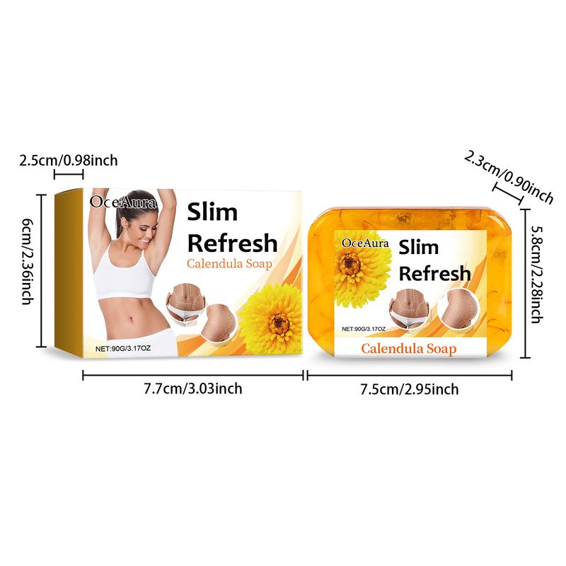 Oceaura Refreshing Calendula Soap, Refreshing, Light And Gentle Cleansing Skin Shaping Cleansing Soap_voghion.com