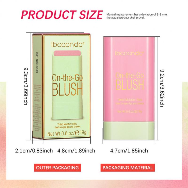 Ūdensizturīgs sejas vaigu sārtuma sārtums Natural Cheek Rouge 3 Colors Silky Smooth Tint Cream Blusher Blush Stick Face Makeup Blusher_voghion.com