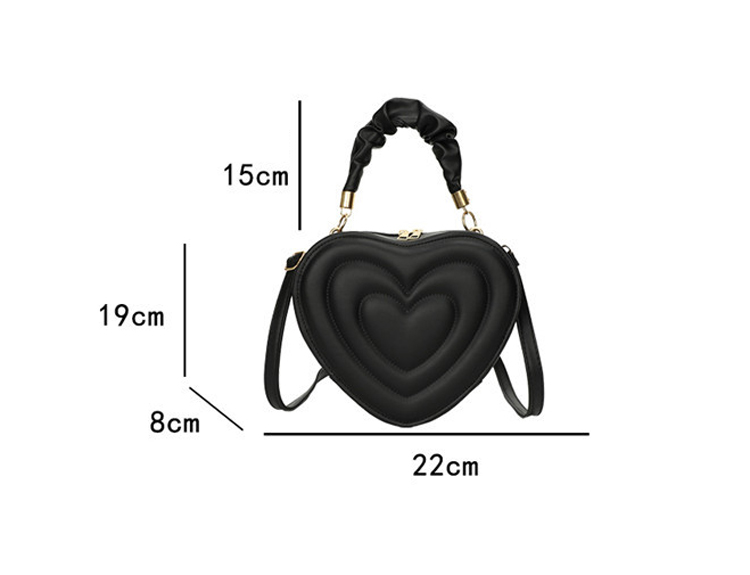 Borse a tracolla firmate a forma di cuore a forma di cuore di amore alla moda Borse a tracolla firmate per donna Borsa con manico superiore in pelle PU solida_voghion.com