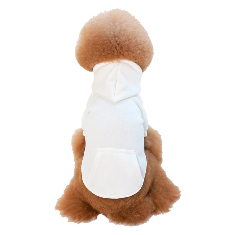Furnizare transfrontalieră de modă caldă britanică scurtă pisică albastră Teddy câine mijlociu și mic cu glugă haine pentru câini pulover pentru animale de companie_voghion.com