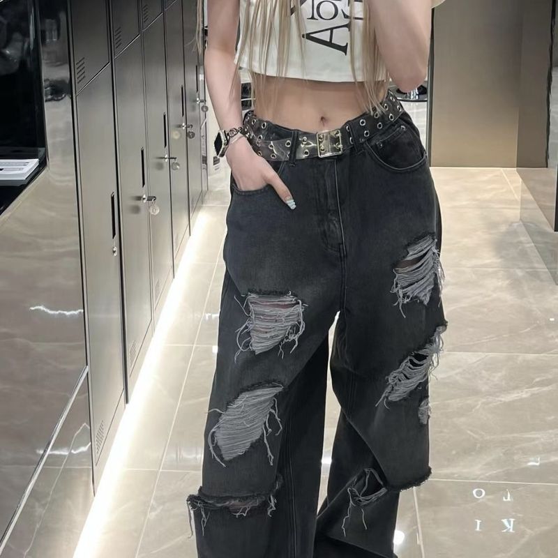 Instagram stiliaus permatomas dvigubas krūtis moterims, paprastas ir universalus mados punk meilės diržas, džinsų diržas_voghion.com
