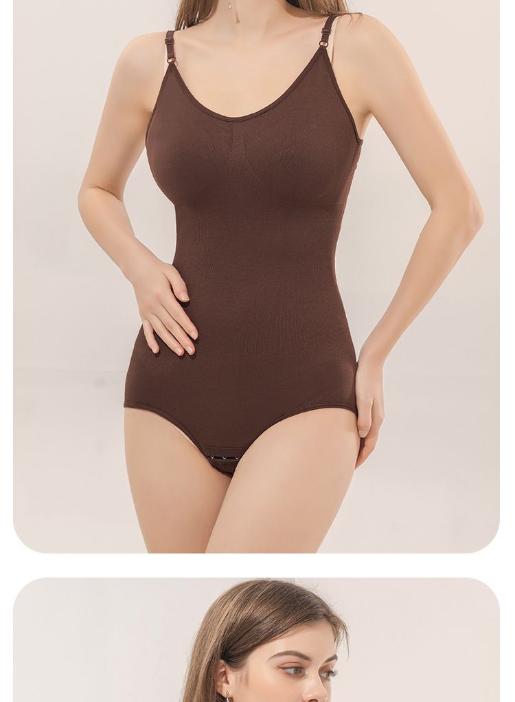 Gorset damski modelujący brzuch, modelujący pośladki po porodzie, bezszwowa bielizna modelująca, jednoczęściowy, modelujący brzuch_voghion.com