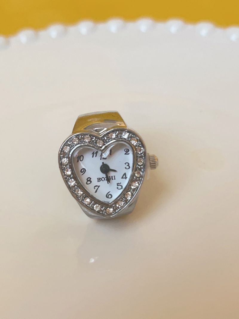 Orologio da dito creativo con anello elastico, mini orologio da coppia di nicchia punk alla moda_voghion.com