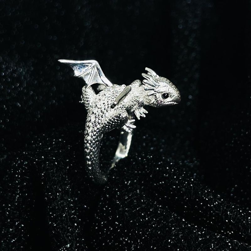 Dragon Animal Cute For Women Fashion Personality High-end Niche Design Minimalist Style Index Finger Ring_voghion.com