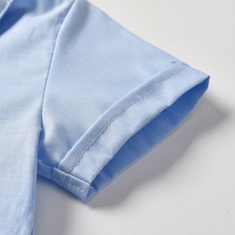 Britische Herren-Kinderbekleidung für Jungen, mittelgroß und klein, Sommer-Baumwolle, kurzärmeliges Hemd, Hosenträger, vierteiliges Kleid_voghion.com