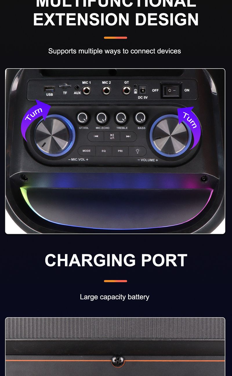 ZQS1022 Bluetooth kõlar Kõrge helikvaliteetne subwoofer Kodu elutoa ruumilise heli kõlar_voghion.com