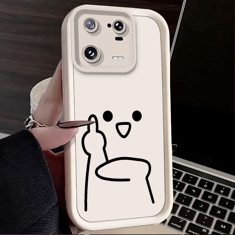 Coque en silicone souple pour Xiaomi Mi 14, 13, 13T, 12, 12T, 11, 11T Pro Lite, 12X, 12S, POCO F6, F5, X5, X3, NFC, motif drôle de petites personnes_voghion.com
