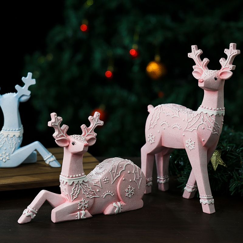 Reindeer Christmas Decoration, Resin Crafts For Home Window Display And Desktop Festive Ornament_voghion.com
