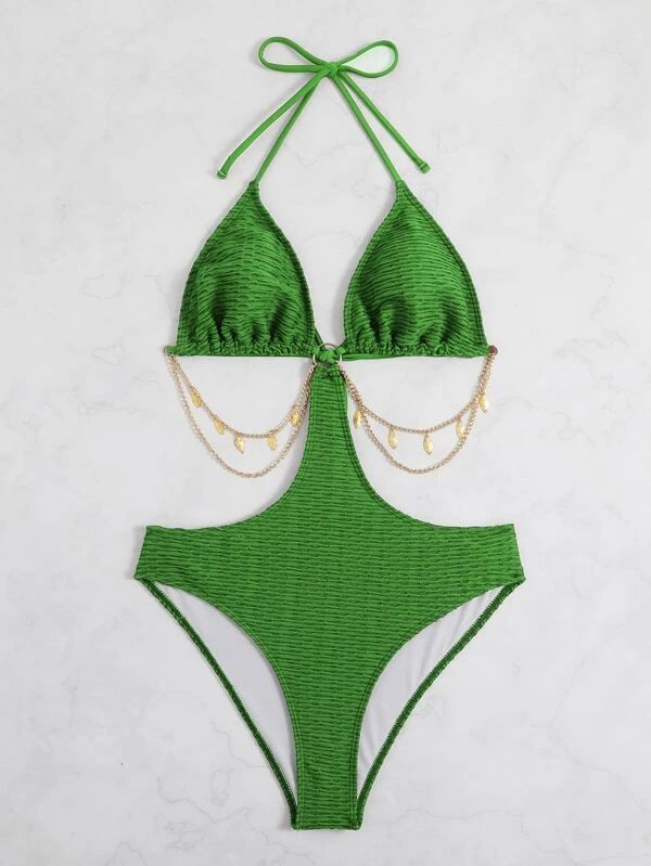 Costume da bagno bikini da donna, costume da bagno bikini sexy con catena, costume da bagno intero_voghion.com