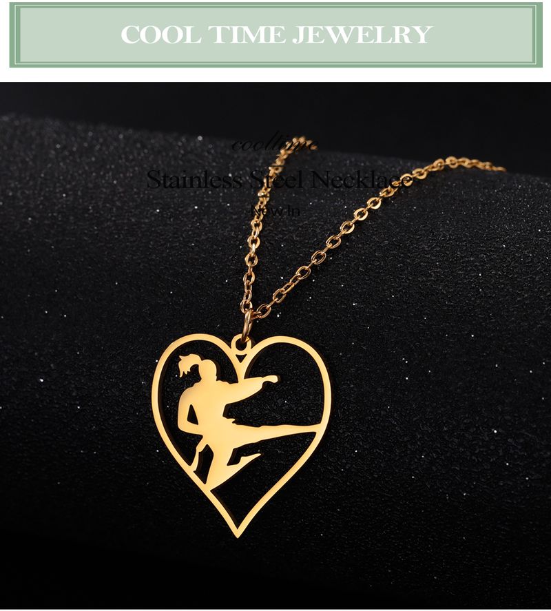 Collier tendance COOLTIME en acier inoxydable avec pendentif sport pour les amateurs de sport, bijoux ras du cou pour couple, cadeau_voghion.com