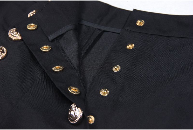 Women's clothing new fashion double-breasted rivet concealed button loose straight pants women's trousers casual commuting supply_voghion.com