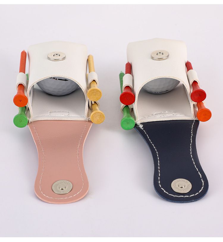 Portachiavi da appendere all'esterno con motivo color block, piccola borsa da cintura, borsa portatile per la protezione delle palline da mini golf_voghion.com