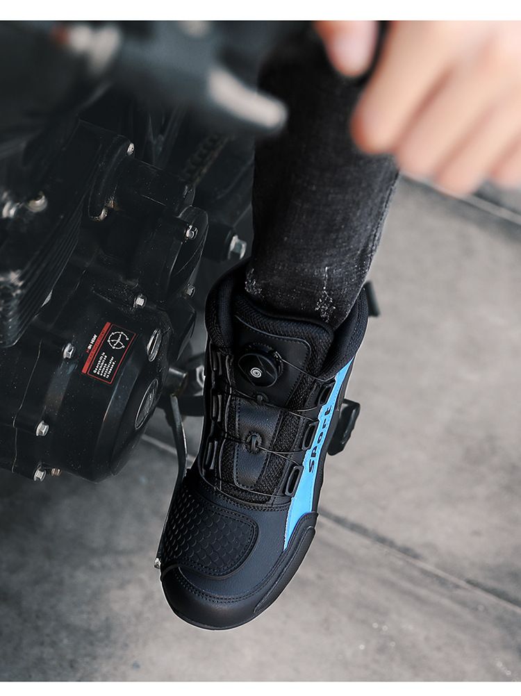 Pantofi noi de motocicletă pentru bărbați și femei, ghete de motocicletă off-road pentru patru sezoane, ghete scurte de curse, echipament de călătorie cu autoblocare pentru motociclete_voghion.com