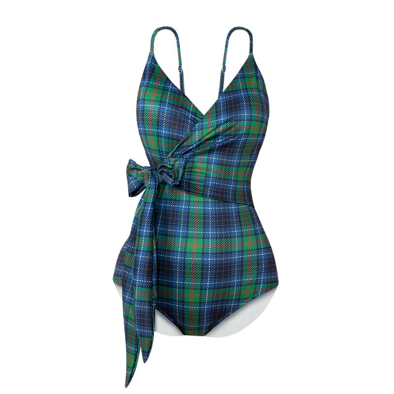 Momasong New Women's One-Piece Swimsuit Fashionable Strap Ins Waist Slimming Vacation Swimwear_voghion.com