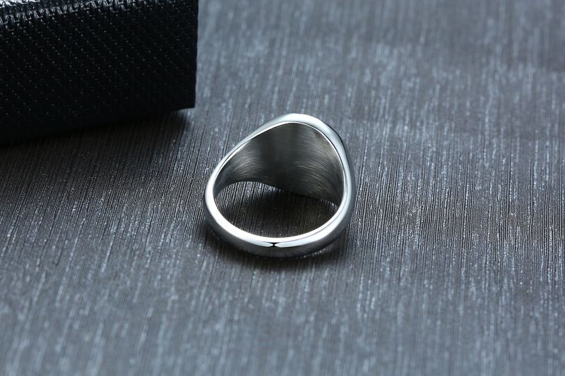Anello in acciaio inossidabile per uomo e donna, con ampio anello in oro K, per la stagione della laurea, con possibilità di incisione._voghion.com