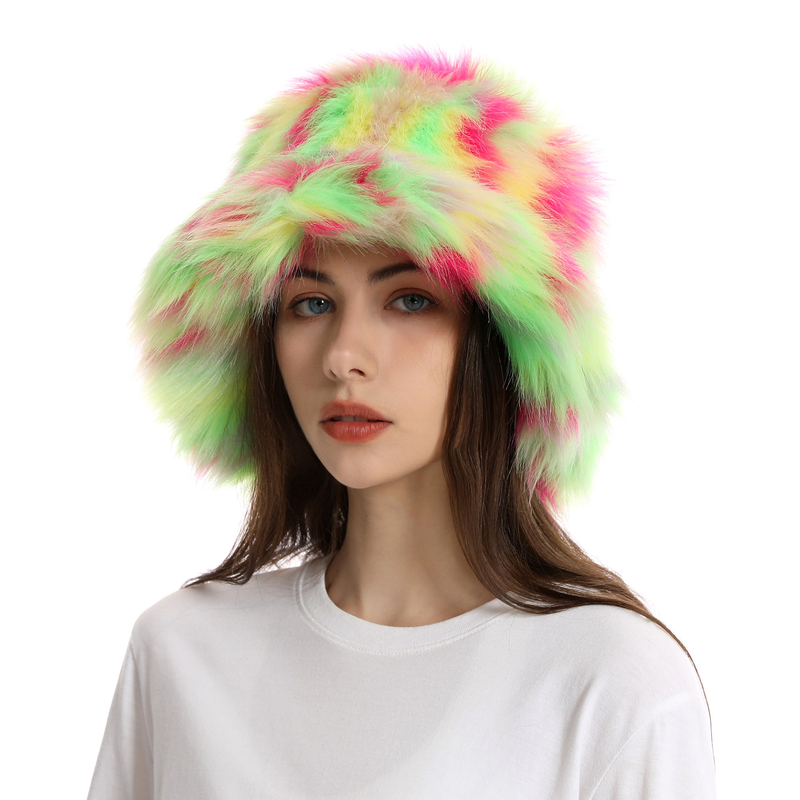 Camouflage new European and American fisherman hat autumn and winter maomao out tide warm personality plush hat_voghion.com