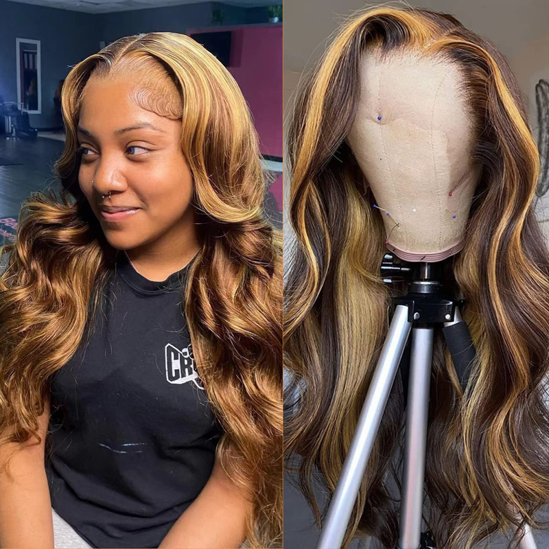 13*4 Kant 4/27# Front Body Wave Menselijk Haar Pruiken BOB Haar Pruiken Voor Vrouwen Dagelijks Gebruik_voghion.com