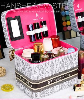 Borsa per cosmetici di moda retrò all'ingrosso nuovo stile multistrato di grande capacità custodia per cosmetici portatile scatola di immagazzinaggio per cosmetici da viaggio_voghion.com