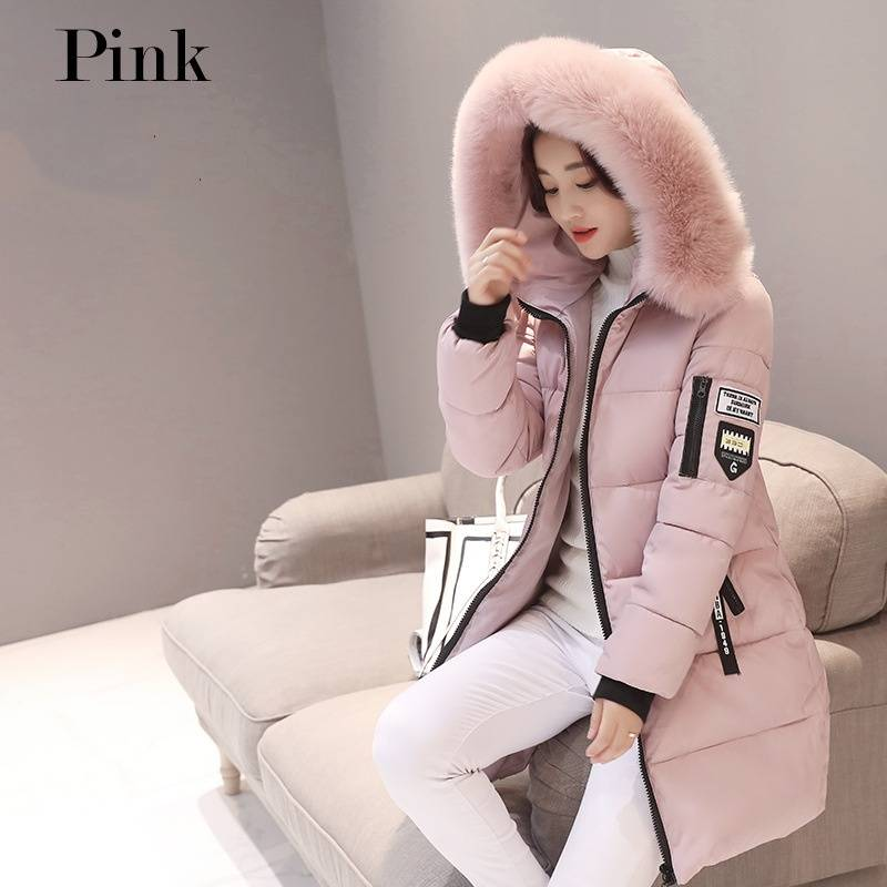 Women's Clothing fashion mid length cotton coat women large size slim hooded jacket women cotton coat_voghion.com