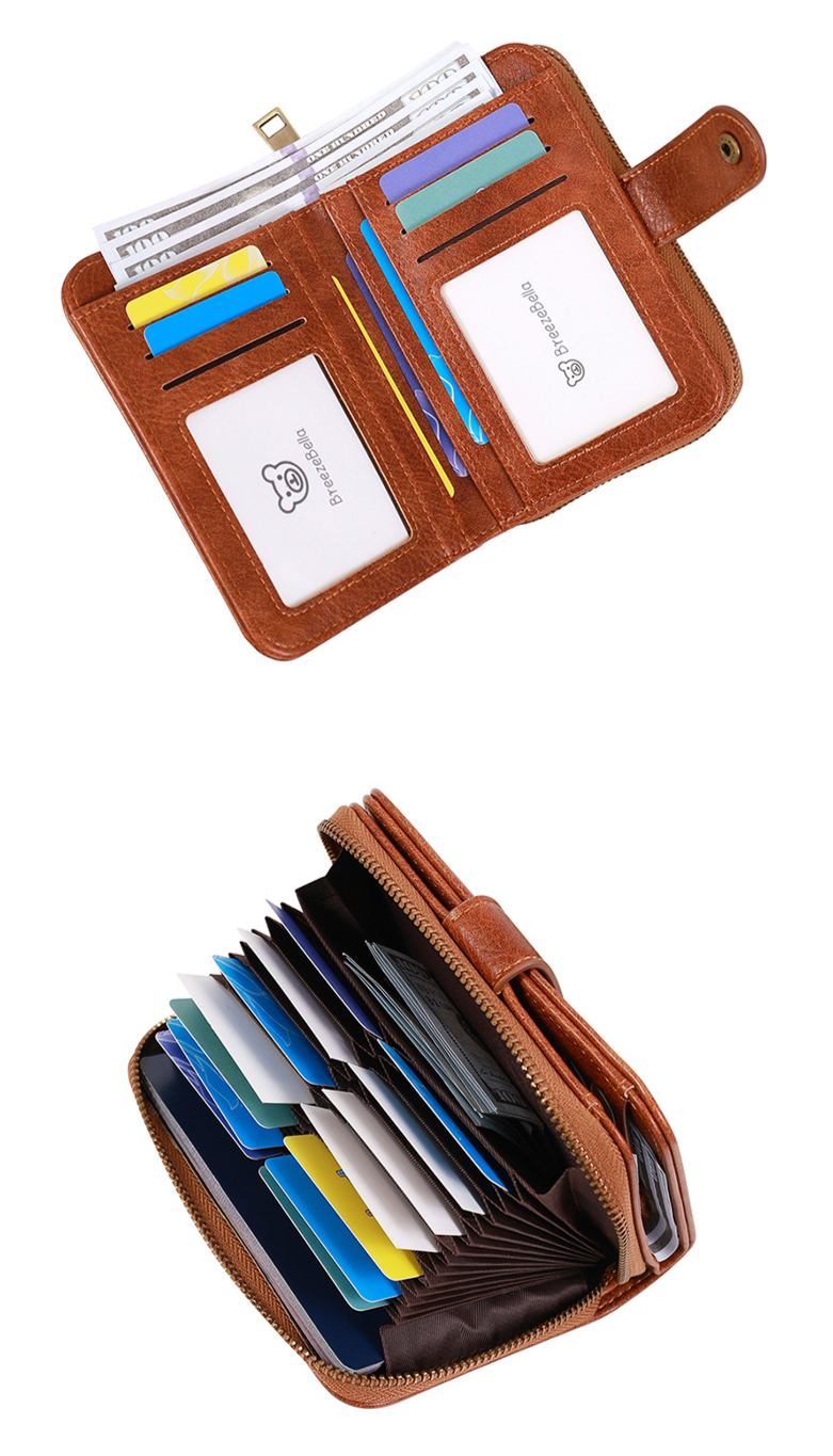 Women's wallet short new large capacity accordion card holder fashionable multi functional handbag_voghion.com