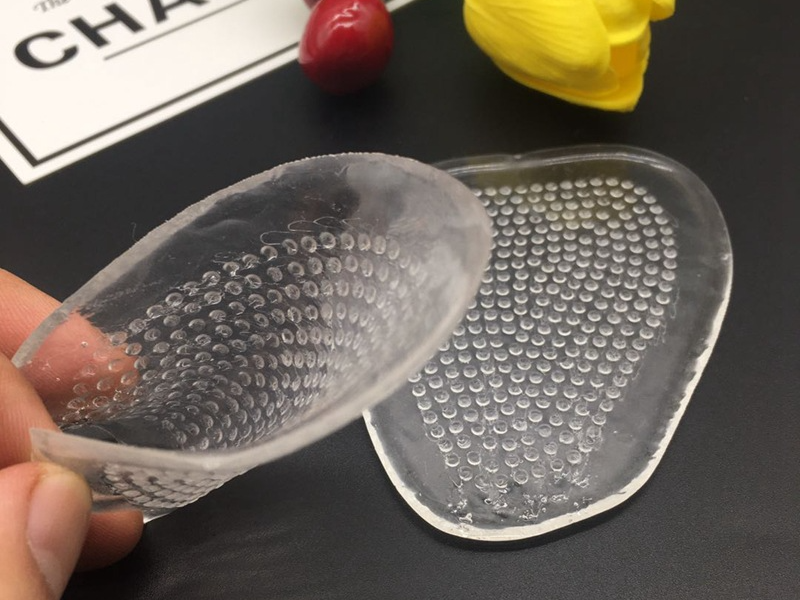 Palmilha de silicone para antepé, palmilha de tamanho médio, meia palmilha transparente, ampliada, antiderrapante, massagem em todo o ponto, meia palmilha espessada de 2 mm_voghion.com