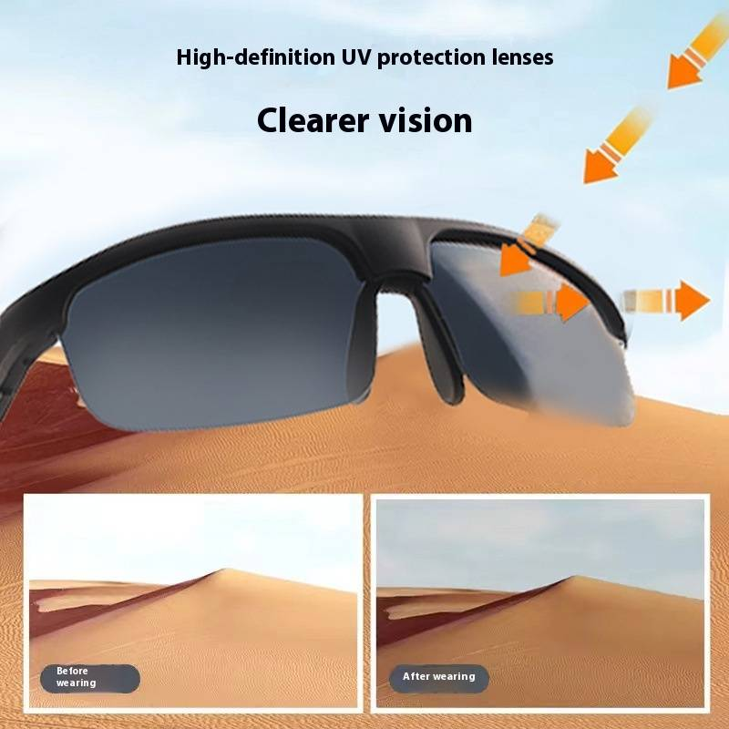 M6 Pro Smart Glasses With Bluetooth & Bone Conduction – Polarized Sunglasses For Cycling, Driving, Outdoor Sports – Hands-Free Call, 10H Playtime_voghion.com