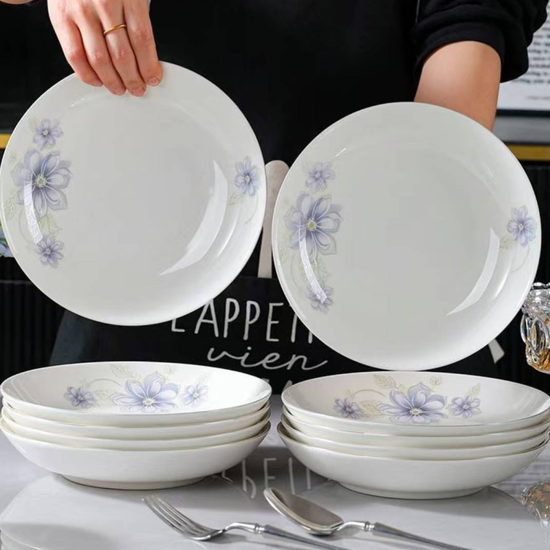 2025 Neues elegantes High-End-Keramikgeschirr- und Geschirrset für den Heimgebrauch, hochtemperaturbeständiger Teller_voghion.com