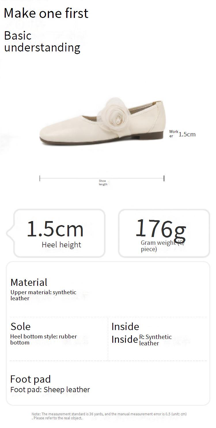 Cameido Zarte Ballett-Mary-Jane-Schuhe im Feenstil mit abnehmbaren Blumen, flache Zweiwege-Einzelschuhe für den Herbst 2025_voghion.com