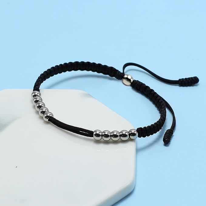 Golf Stainless Steel 10 Bead Counter Bracelet, Golf Stroke Counting Bracelet, Adjustable Size, Easy To Adjust Golf Circular Scoring Tracker, Durable_voghion.com