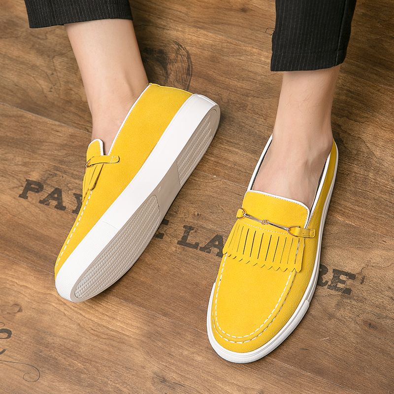 Neue Mode Echtes Leder Retro Business Herren Freizeitschuhe Schwarz Täglich Büro Loafers Ein-Schritt Fahren Party Kleid Hochzeit Herrenschuhe_voghion.com