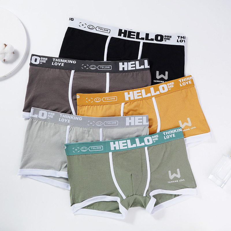 4 τμχ/Παρτίδα Ανδρικά σώβρακα Εσώρουχα Μπόξερ Ανδρικά Εσώρουχα Επιστολικά σορτς Βαμβακερά εσώρουχα που αναπνέουν Σέξι μπόξερ σορτς_voghion.com